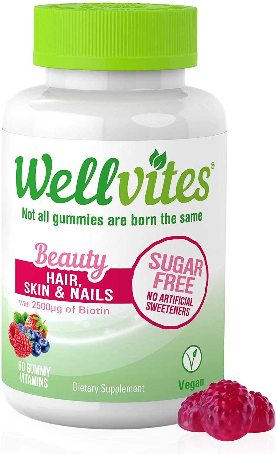 Wellvites Beauty Gummies – Sugar Free Biotin Gummies for Hair