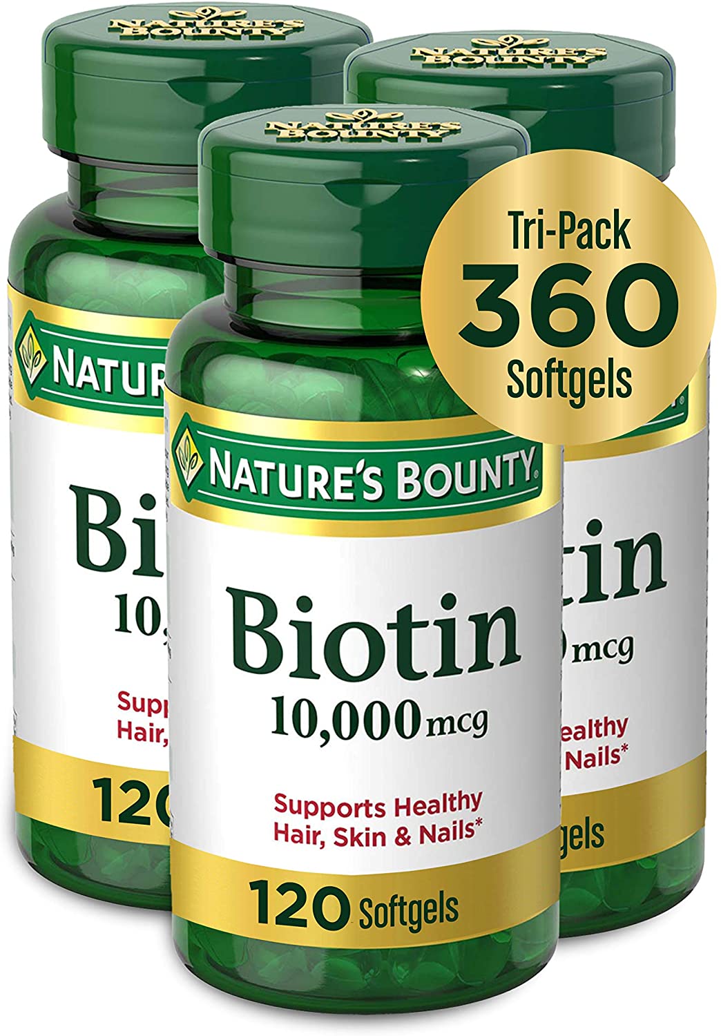 Nature's Bounty Nature’s Bounty Biotin 10,000mcg, Supports Healthy Hair,