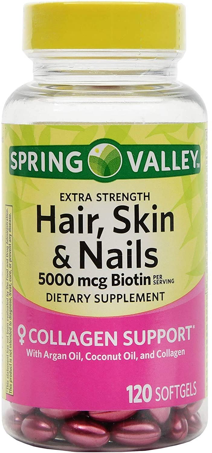 Spring Valley Hair Skin Nail Biotin 120ct