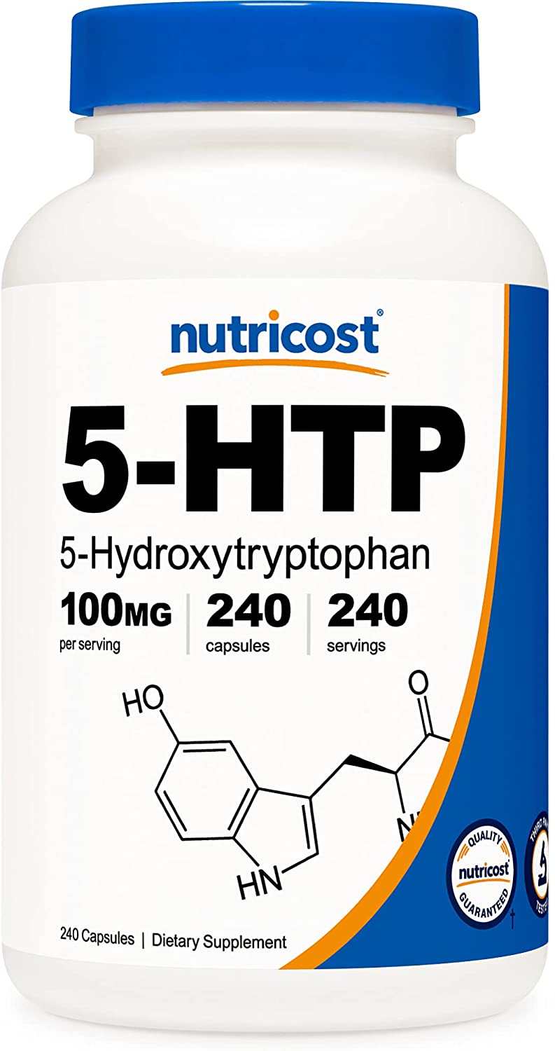 Nutricost 5-HTP 100mg, 240 Capsules (5-Hydroxytryptophan) - Vegetarian Capsules, Gluten Free, Non-GMO