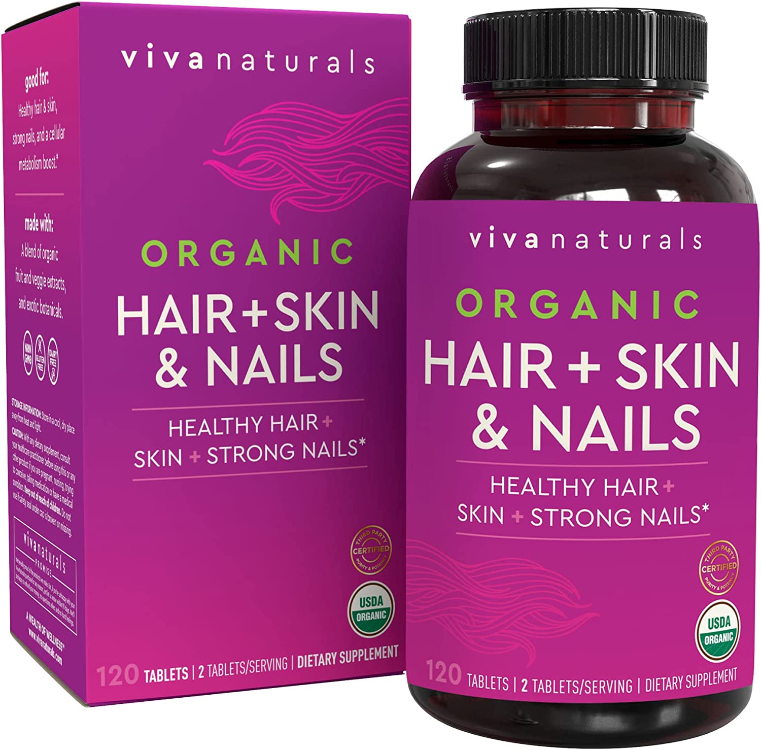 Organic Hair Skin and Nails Vitamins