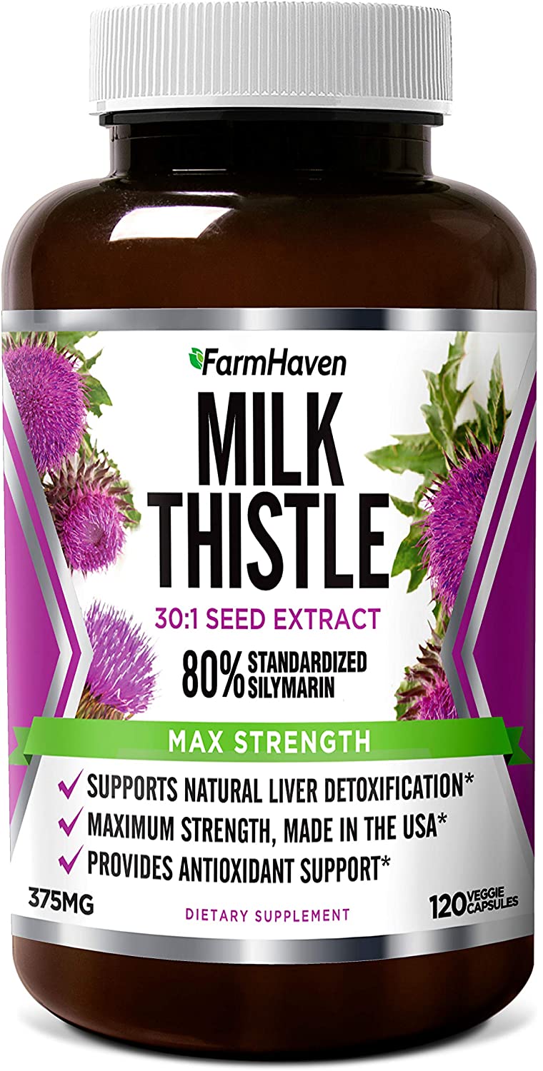 FarmHaven Milk Thistle Capsules | 11250mg Strength | 30X Concentrated Seed Extract 