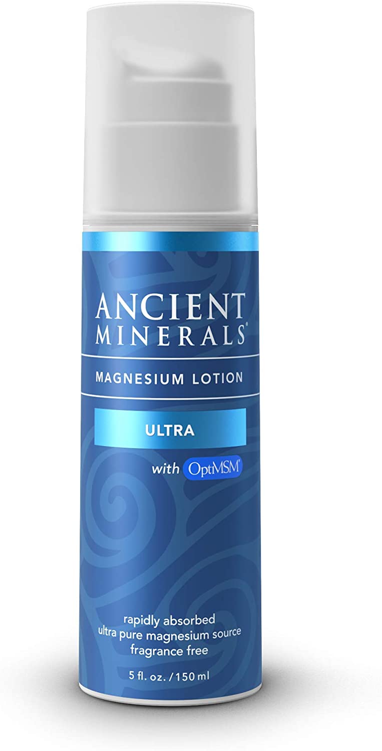 Ancient Minerals Magnesium Lotion Ultra with MSM Pure Genuine Zechstein Magnesium Lotion Supplement for Topical 