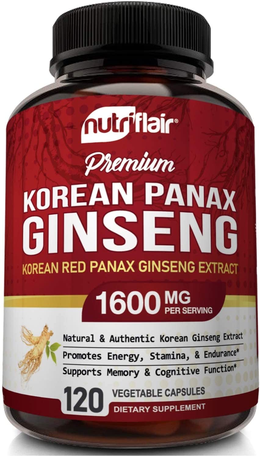 NutriFlair Korean Red Panax Ginseng 1600mg,,