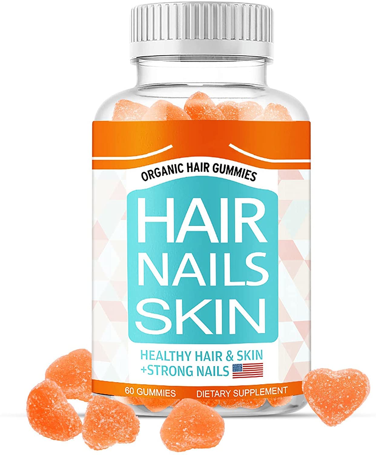 Hair Skin and Nails Vitamins with Biotin, Vitamin A, B, D, Folate & Collagen