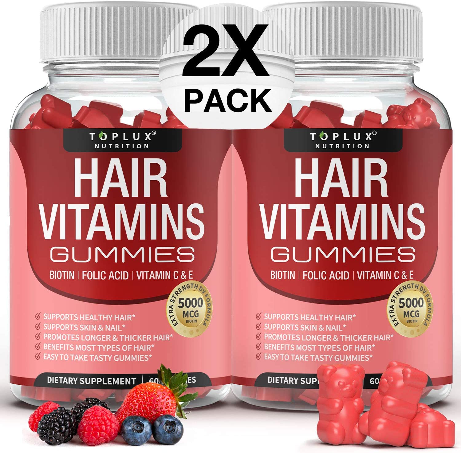 Hair Vitamins Gummies Supplement