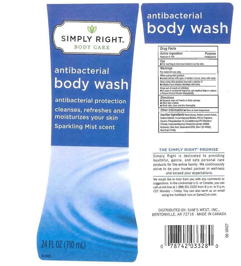 Simply Right Antibacterial Body Wash Sparkling Mist in Pakistan 