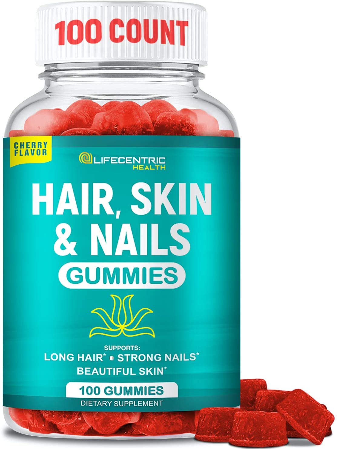 Hair Skin and Nails Gummies with High Potency Biotin 5000mcg